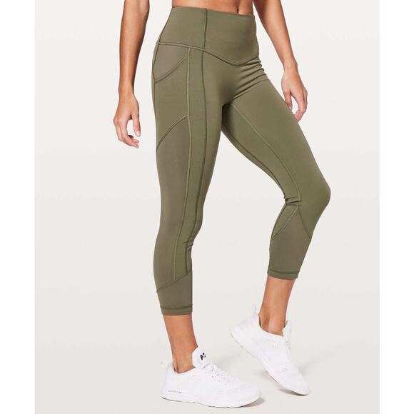 Lululemon All The Right Places Crop II 23" Sage sz 8 - Picture 4 of 6